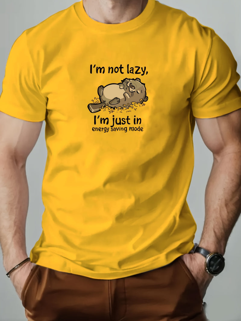 Men's Casual T-Shirt - Summer Short Sleeve Round Neck.