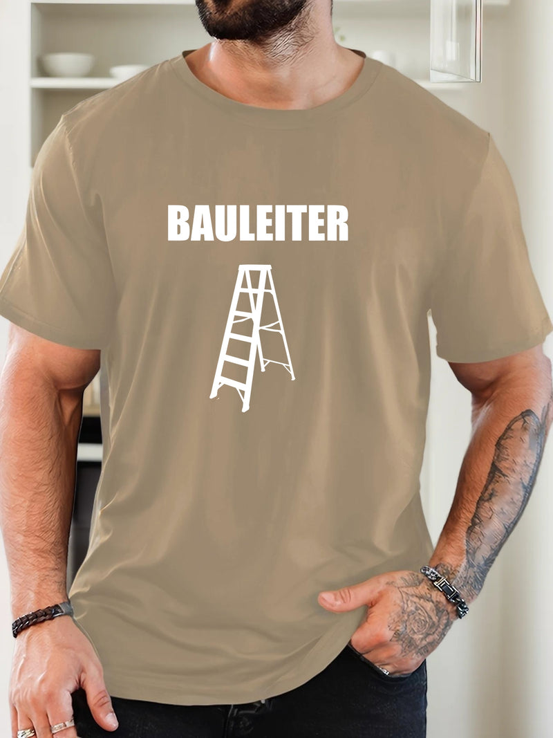 Men's BAULEITER Graphic work ladder print T-Shirt.