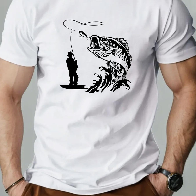 Men's Summer Casual Round Neck Short T-Shirt.