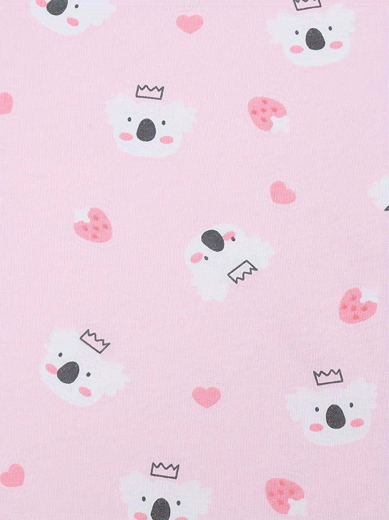5pcs Cute Baby Girl 100% Cotton Short Sleeve Bodysuits.