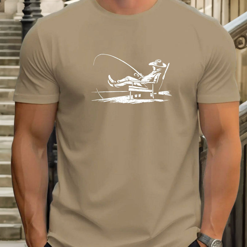 Men'S Casual Summer Cotton Crew Neck T-Shirt.