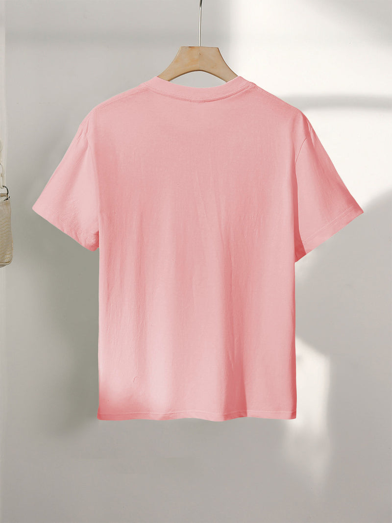 Women’s T-Shirt with Mushroom And Leaf Prints.