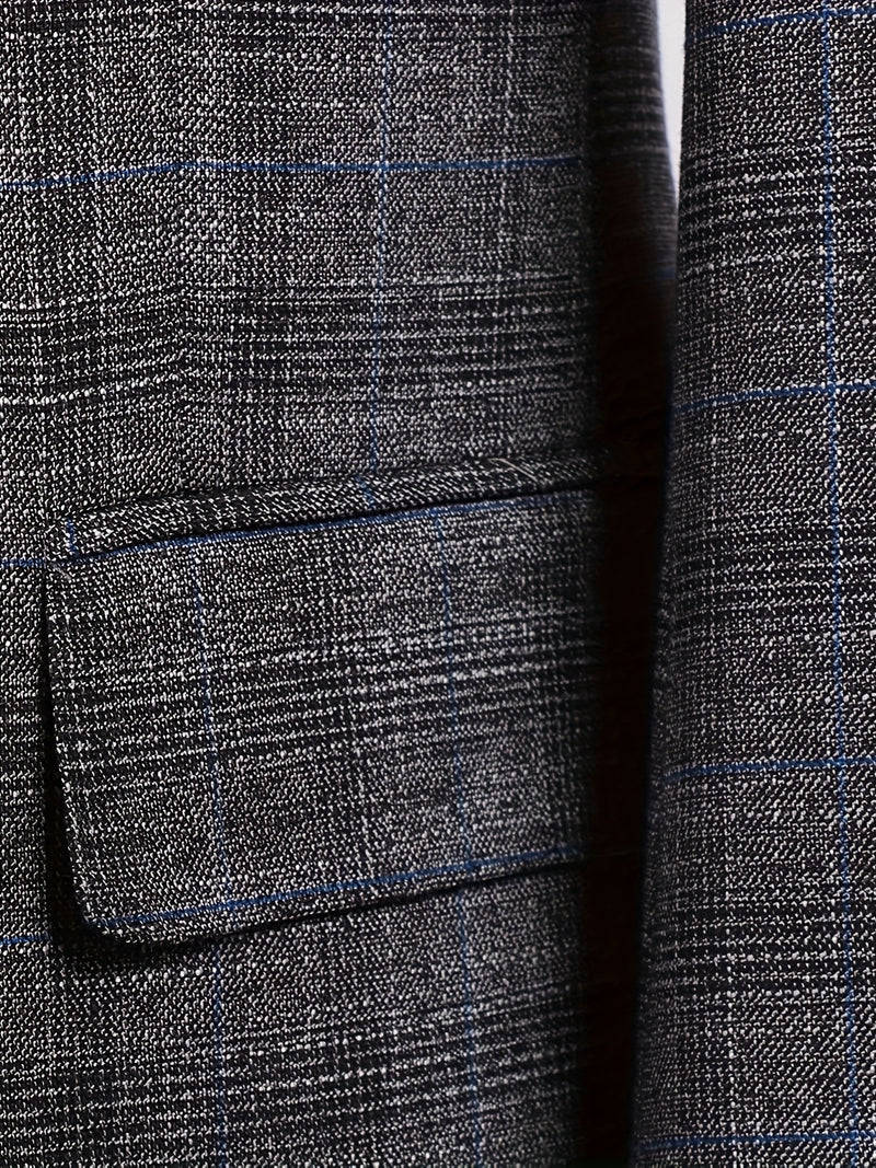 3pcs Men's Suit Set Includes Only Blazer + Vest + Trousers.