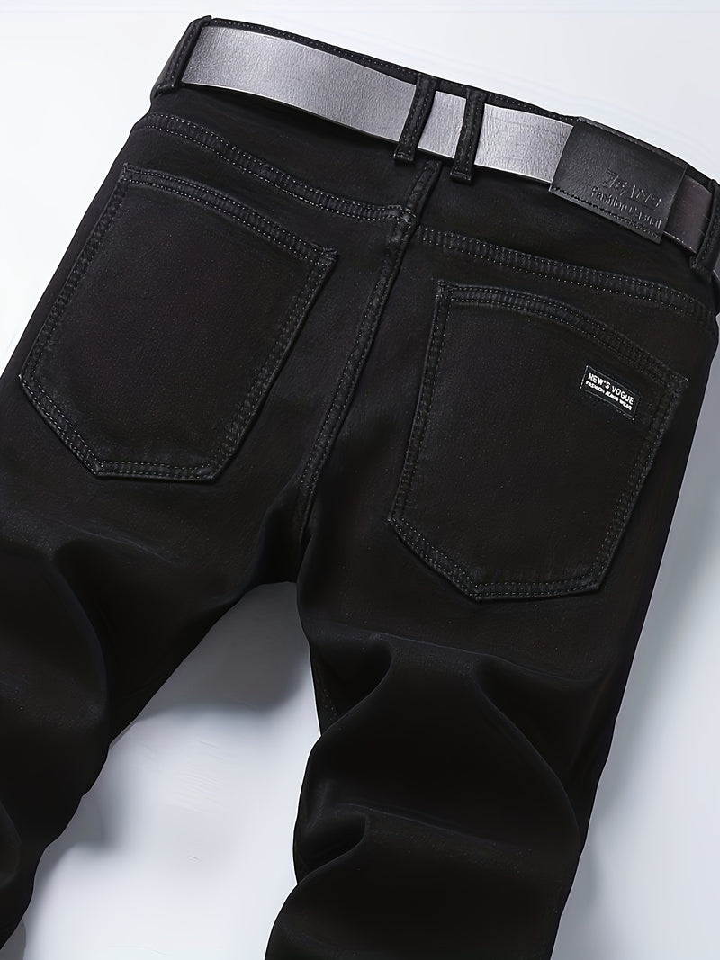 Men’s Black Fleece-Lined Jeans.