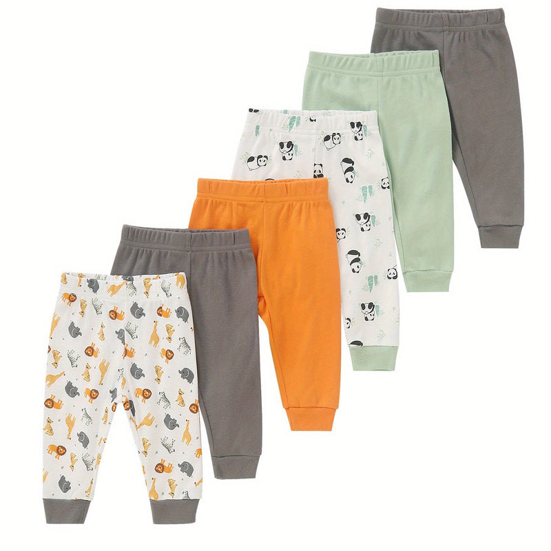Set of 6 Autumn And Winter Boys Long Pants for Infants And Toddlers.