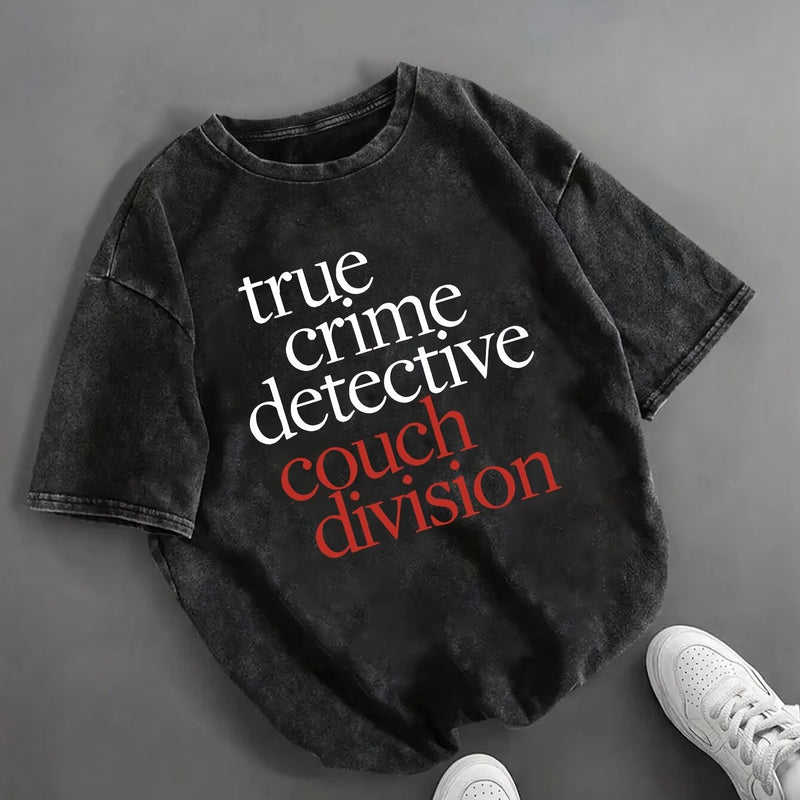 Women’s Round Neck Short Sleeves  Casual Everyday Washed T-shirt.