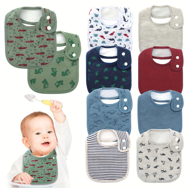 5pcs Super Soft & Absorbent Baby Bandana Drool Bibs.