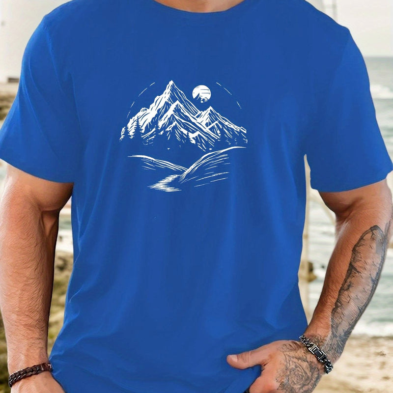 Men's Casual Crew Neck Short Sleeve T-Shirt.