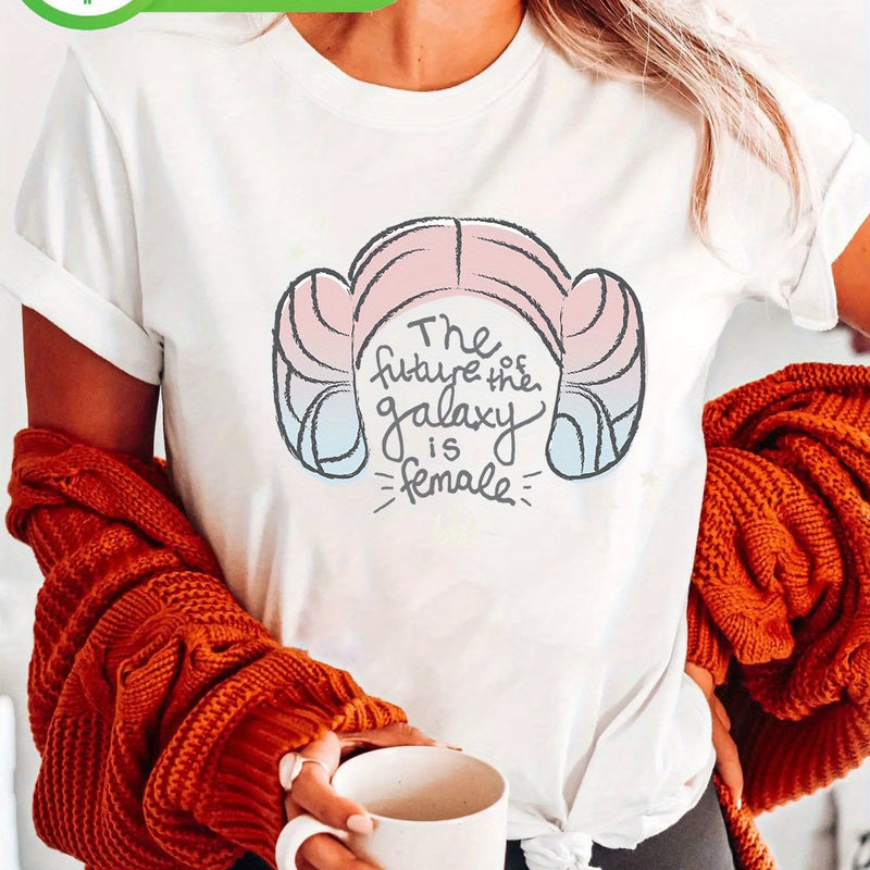 Women's T-Shirt Short Sleeve Crew Neck Casual.