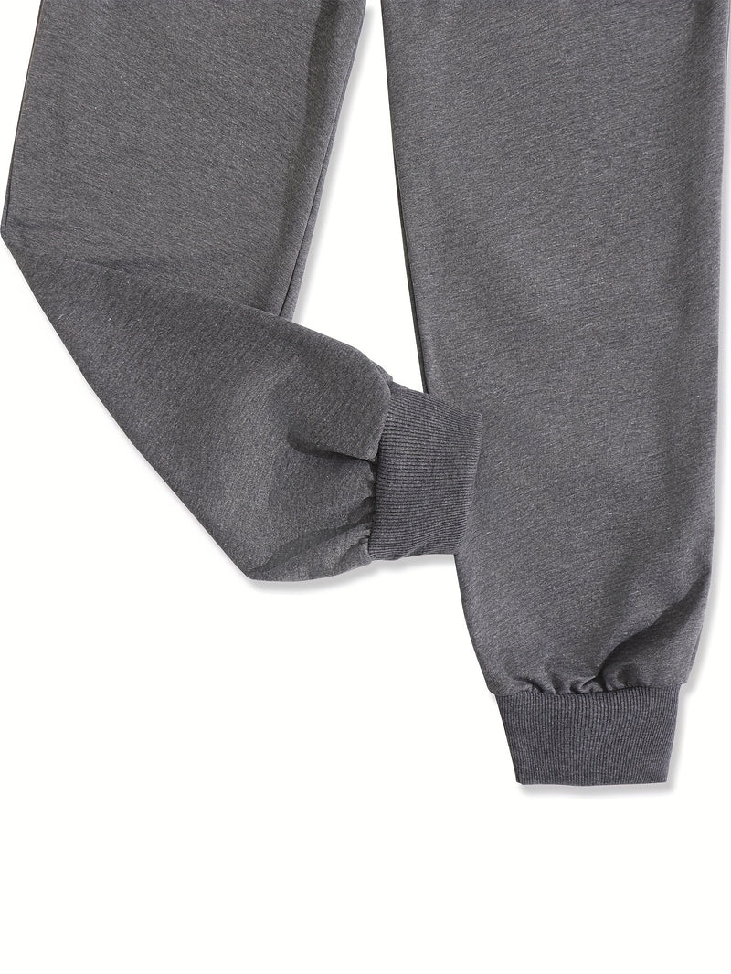 Women's Two-Piece Outfit Featuring Pants with a Letter Print.