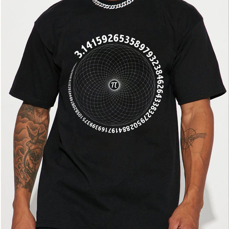 Men's Sacred Geometry Pi Day T-Shirt.