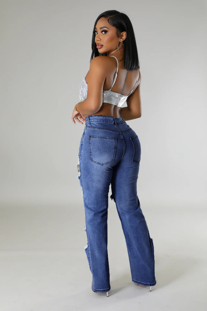 Women’s Hot Y2K Hot Summer Ripped Jeans.