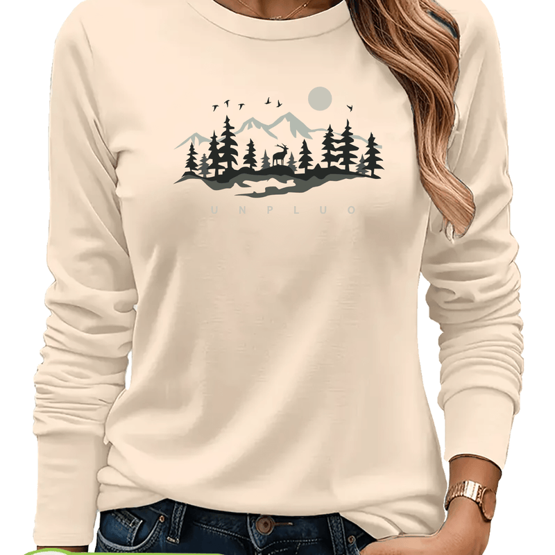 Women's T-Shirt, New Autumn/Winter Style Long Sleeve.