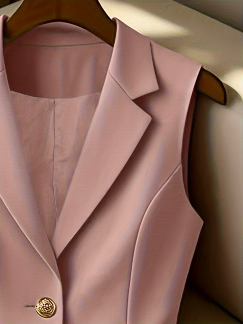 Ladies New Spring, Autumn And Winter Business Elegant Lapel Suit Vest.
