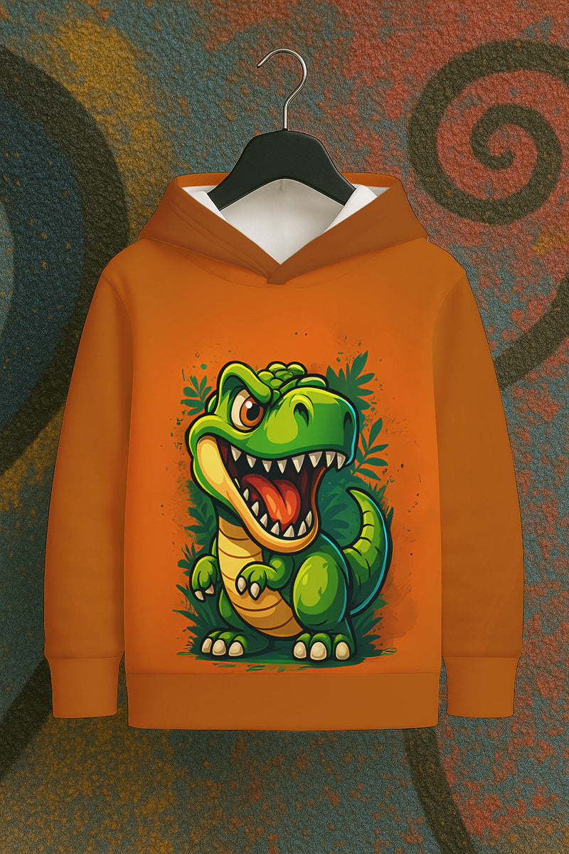 Cute 3D Dinosaur Hoodie for Toddlers  Bright Green Dino.