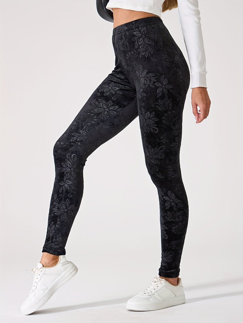 Chinese Style Women's Sports Leggings, High-Waisted.
