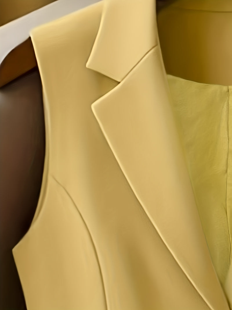Ladies New Spring, Autumn And Winter Business Elegant Lapel Suit Vest.