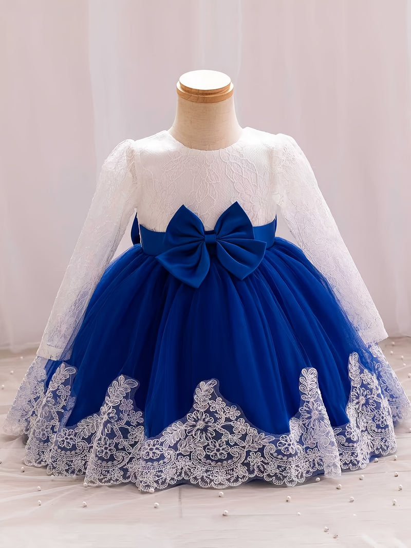 New Bow Children's Dress, Infant & Toddler Christening Gown.