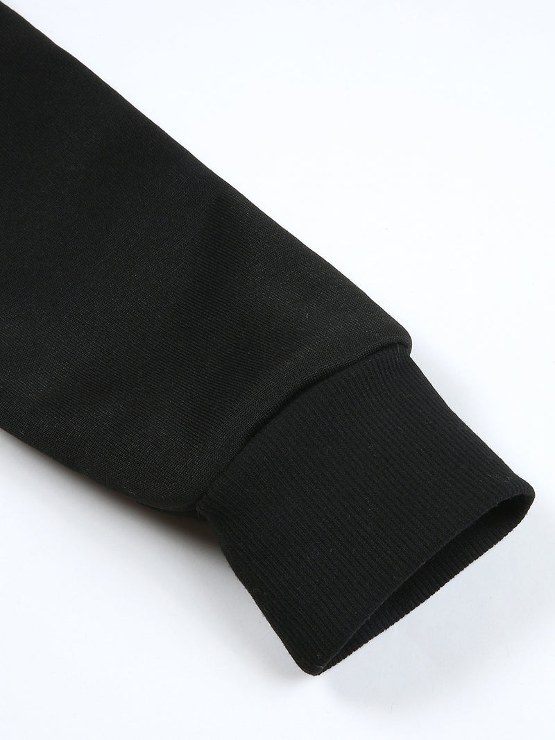 Men's Red Hoodie with "Never Give Up" Print.