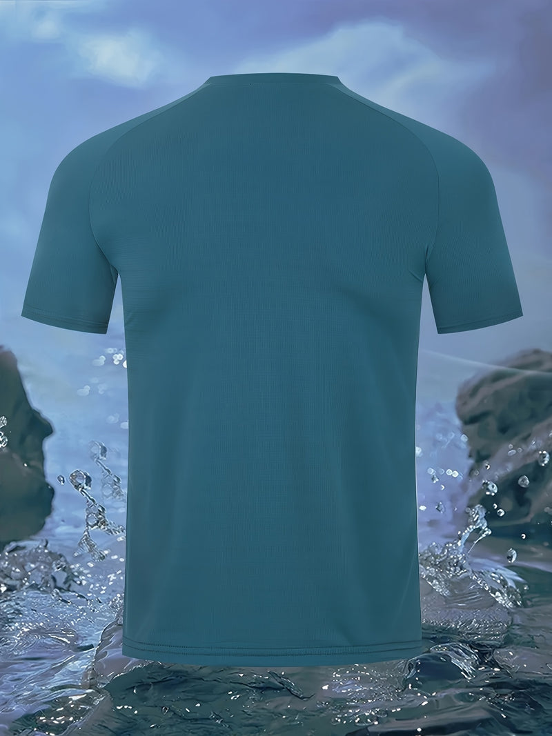 Men's Quick-Dry Ice Cooling Short Sleeve T-Shirt.