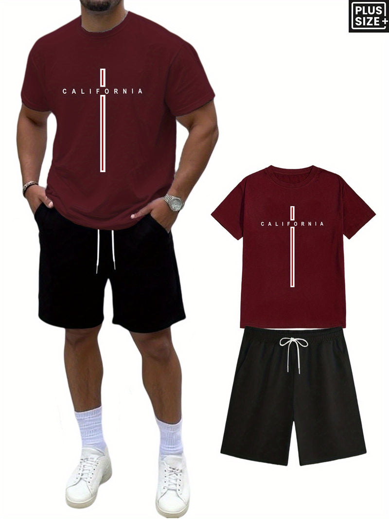 Plus-Size Men's Casual Short-Sleeve Shirts Paired.