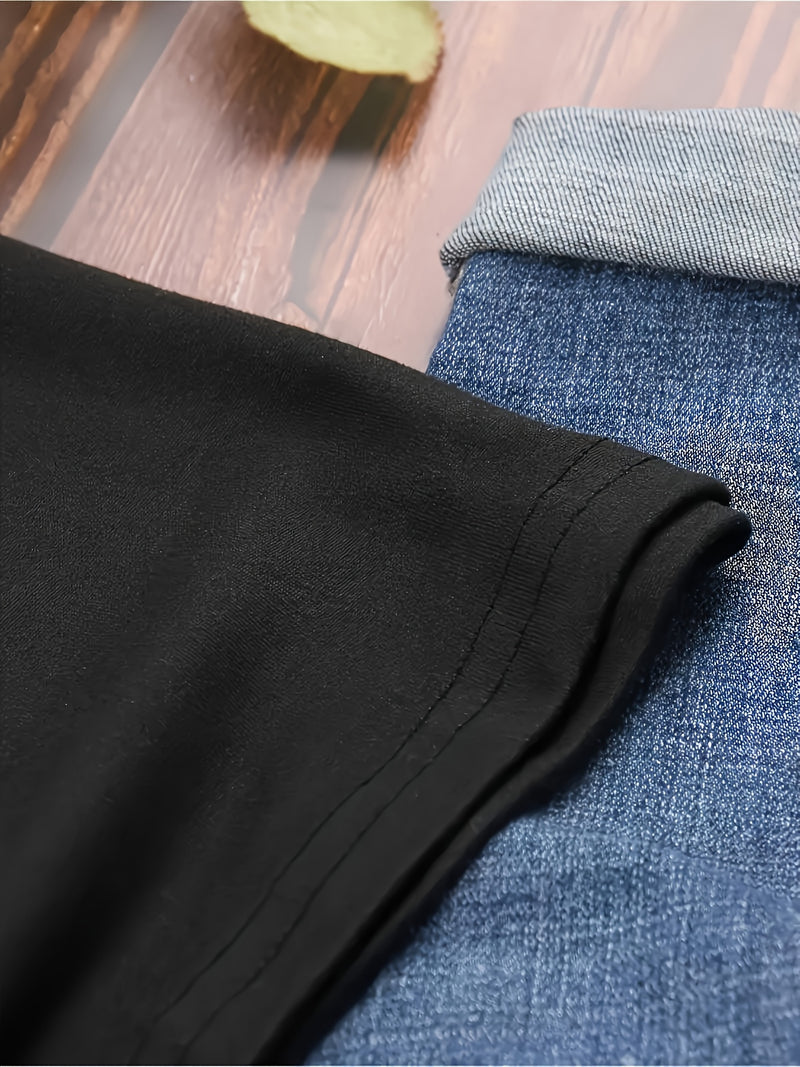 Women's 2pcs Outfit - Batwing V-Neck Top with Dragonfly & Letter Print.