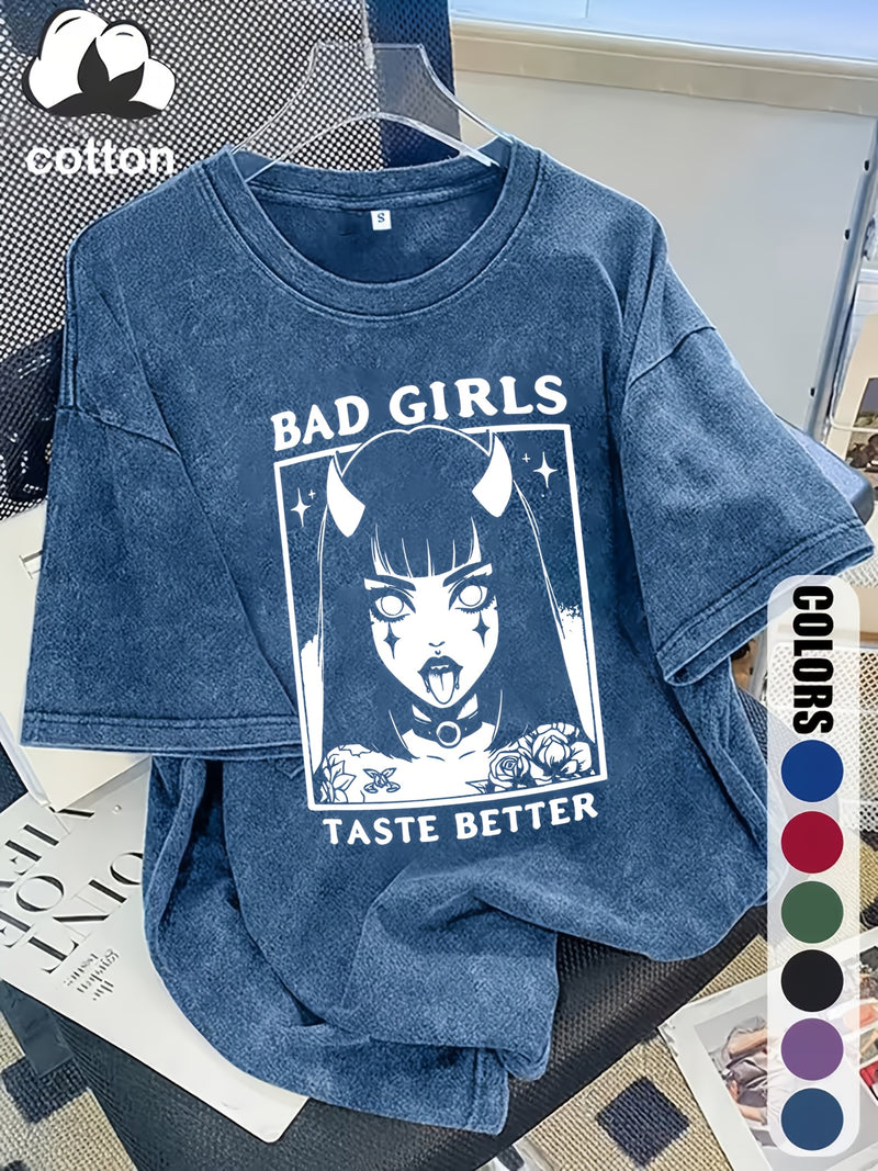 Women's Trendy Fashion Snowflake Print T-Shirt.