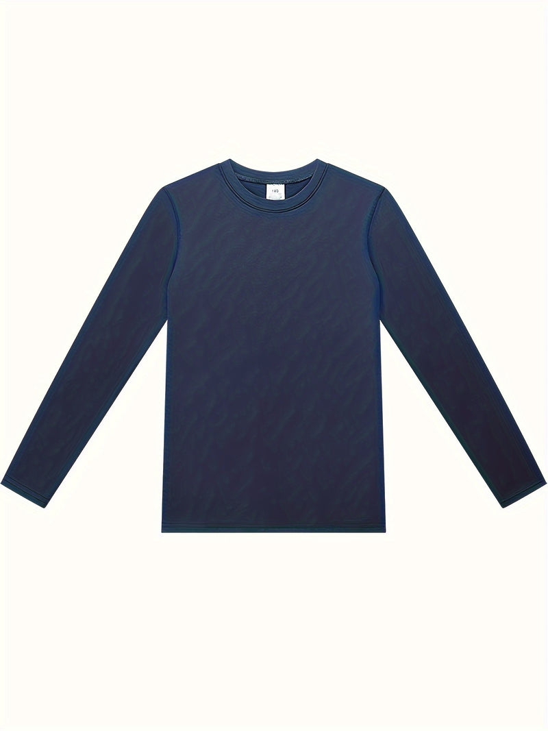 Warm Clothing Set for Boys, Featuring a Solid Color.