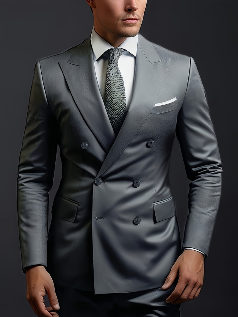 Light Business-Casual-Elegant Suit Set, Two-Piece Outerwear.