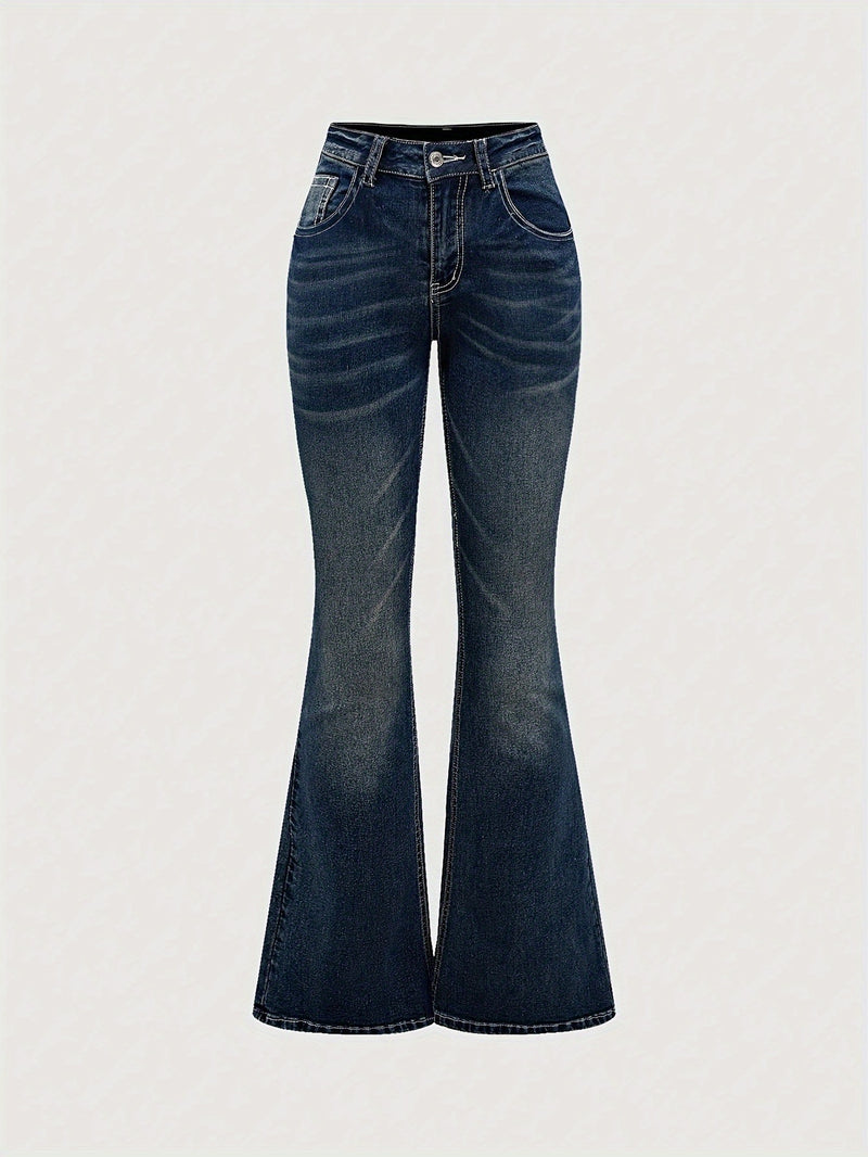 Women's Fashion Trendy Stretch Comfortable Washed Denim Jeans.