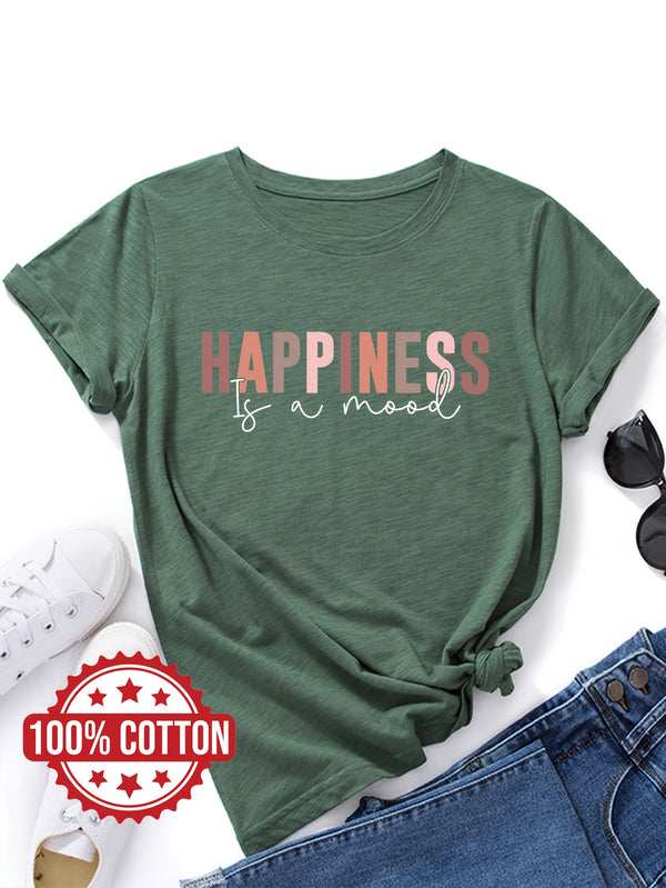 Women's Crew Neck T-Shirt Short-Sleeved.