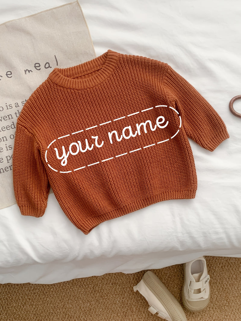 Customizable Girls' Casual Sweater.