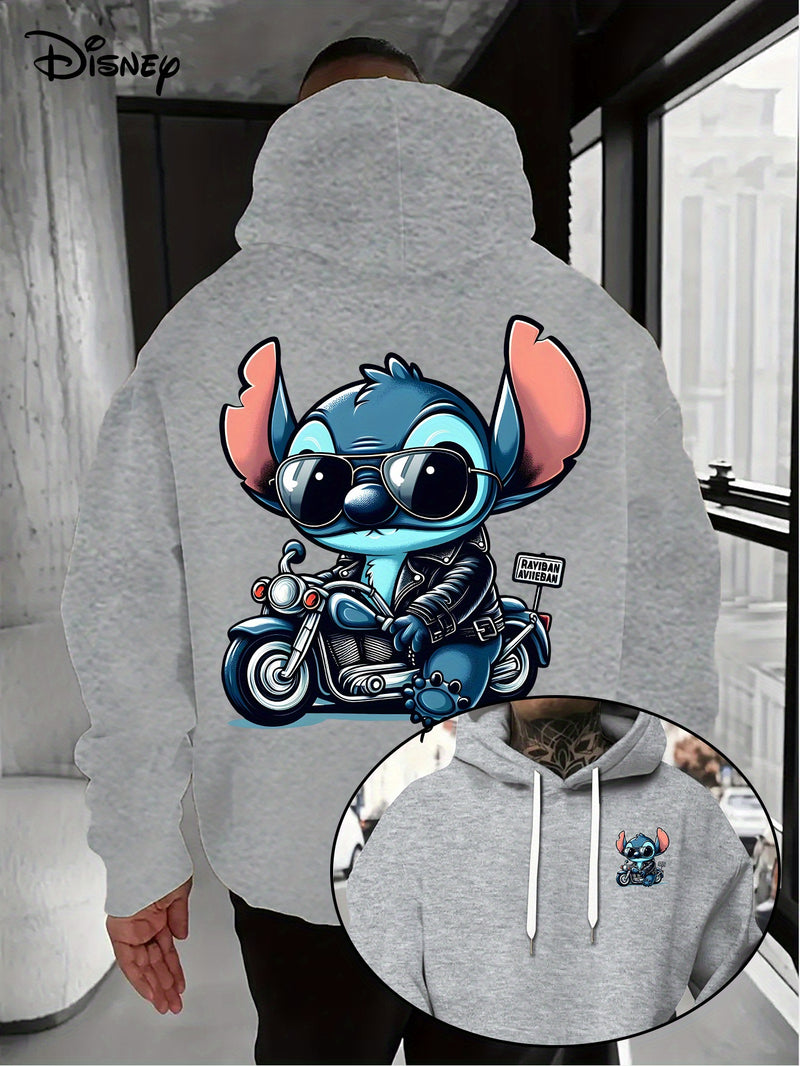 Disney Hoodie - Men's Stitch Driving Cartoon