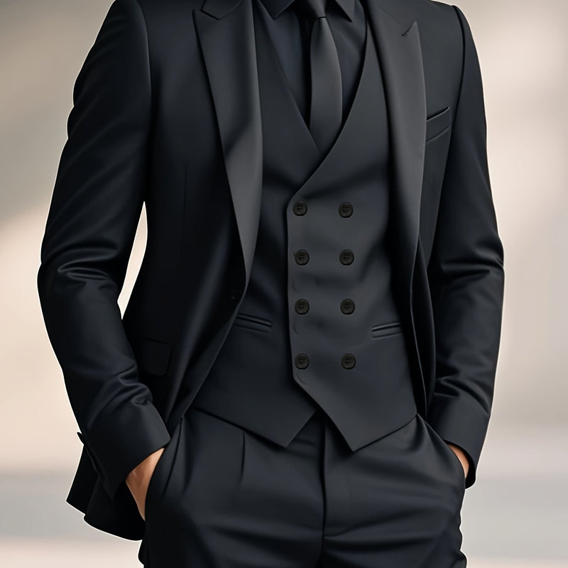 A Three-Piece Suit for Men Suitable for Weddings And Formal Occasions.