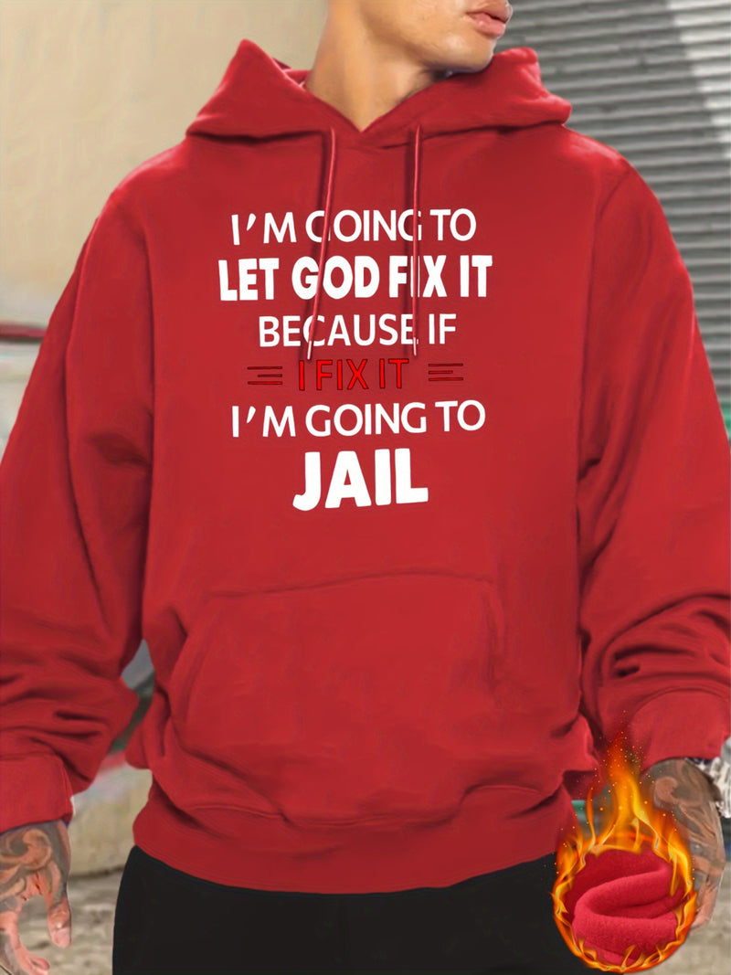 Men's Casual Polyester Hoodie.