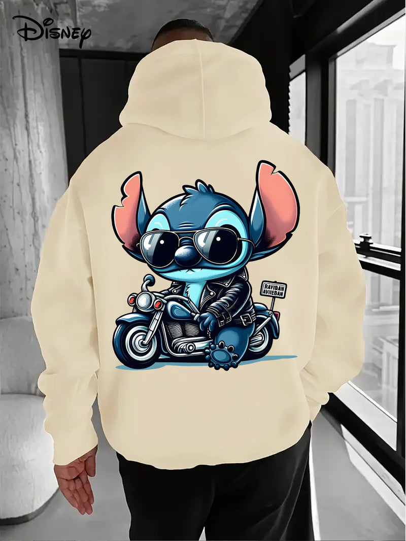 Disney Hoodie - Men's Stitch Driving Cartoon