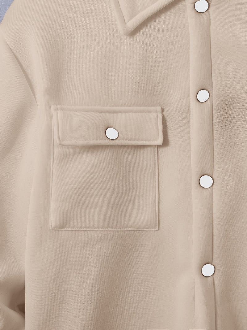 Men's Stylish Versatile Lapel Jacket with Real Pockets And Long Sleeves.