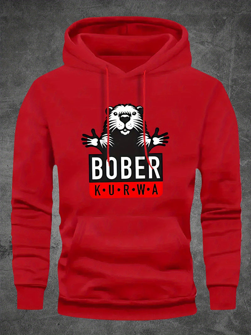 Men's Pattern Printed Hoodie.