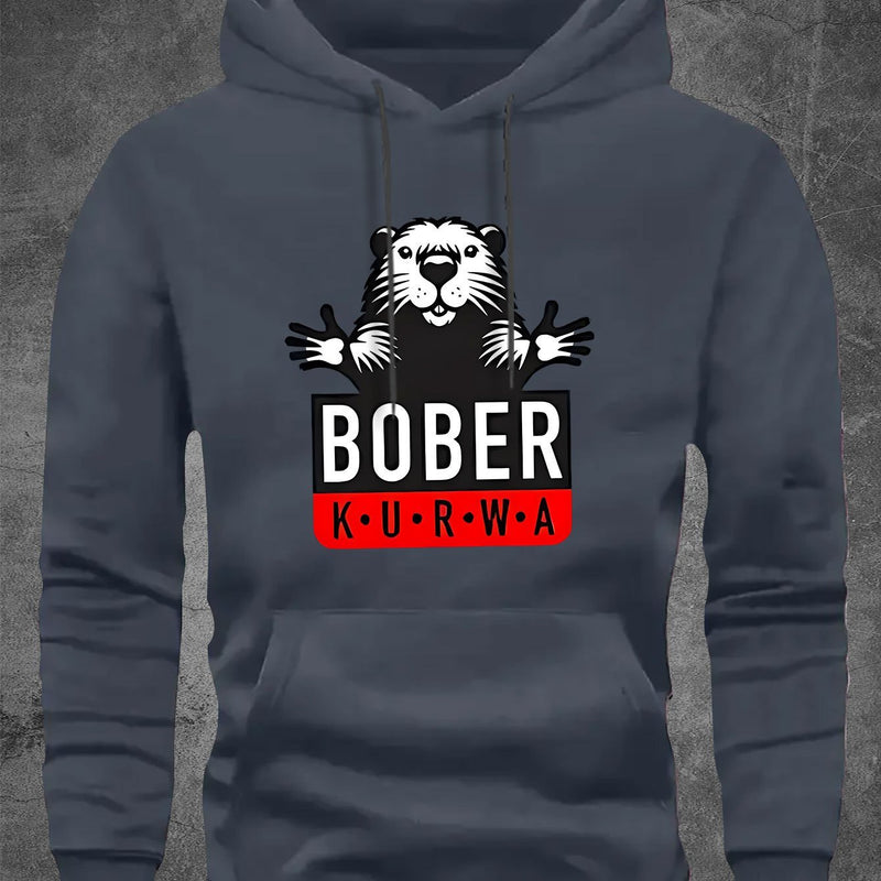 Men's Pattern Printed Hoodie.