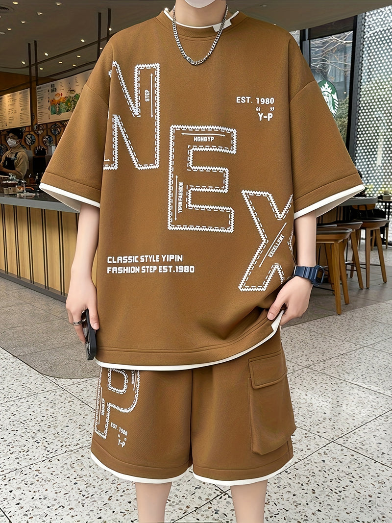 Sportswear Set, Youth Student Casual Two-Piece Outfit.