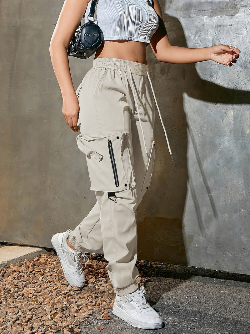 Women's High-Waisted Loose Overalls: Casual, Fashionable, and Comfortable.