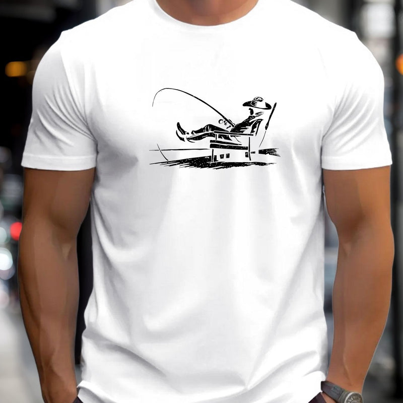 Men'S Casual Summer Cotton Crew Neck T-Shirt.