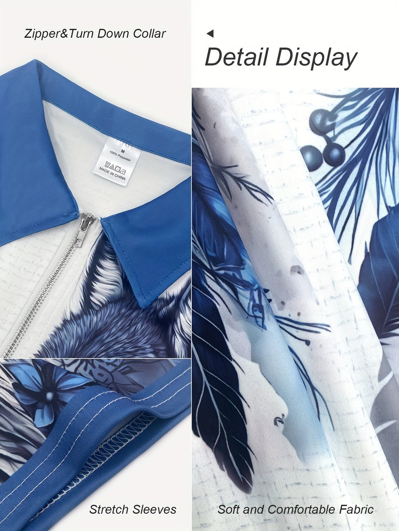 Men's Sportswear 3D Printed Shirt Official Work Street Polyester Short Sleeved.