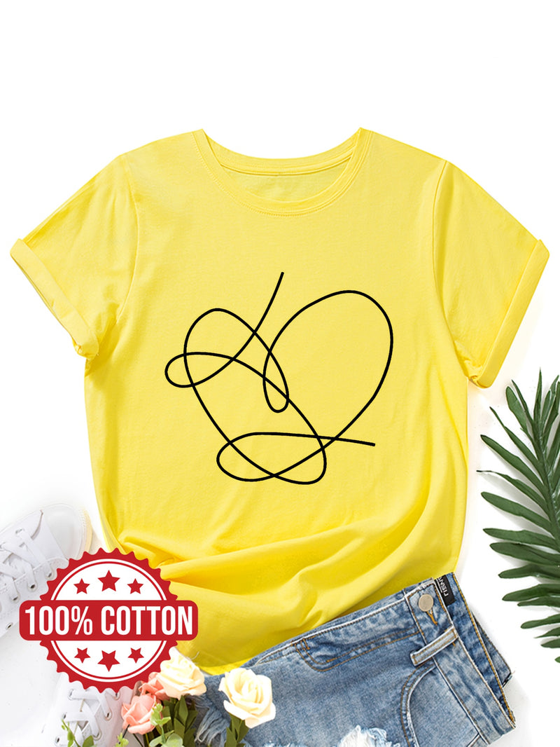Women's Minimalist Modern Abstract T-Shirt.