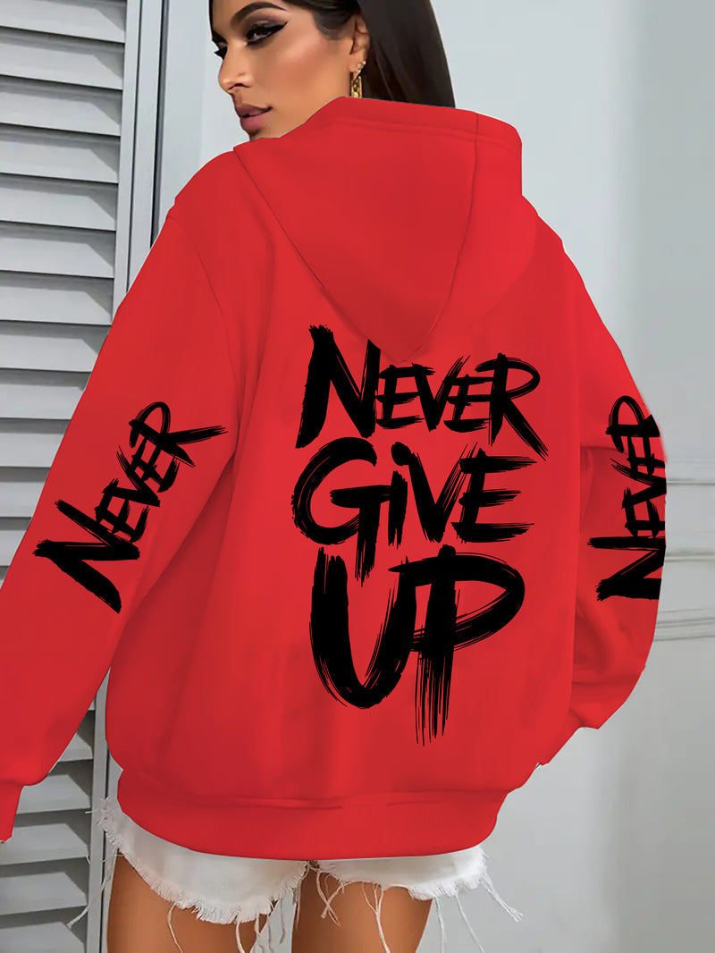 Women's Casual Zip-Up Hoodie.