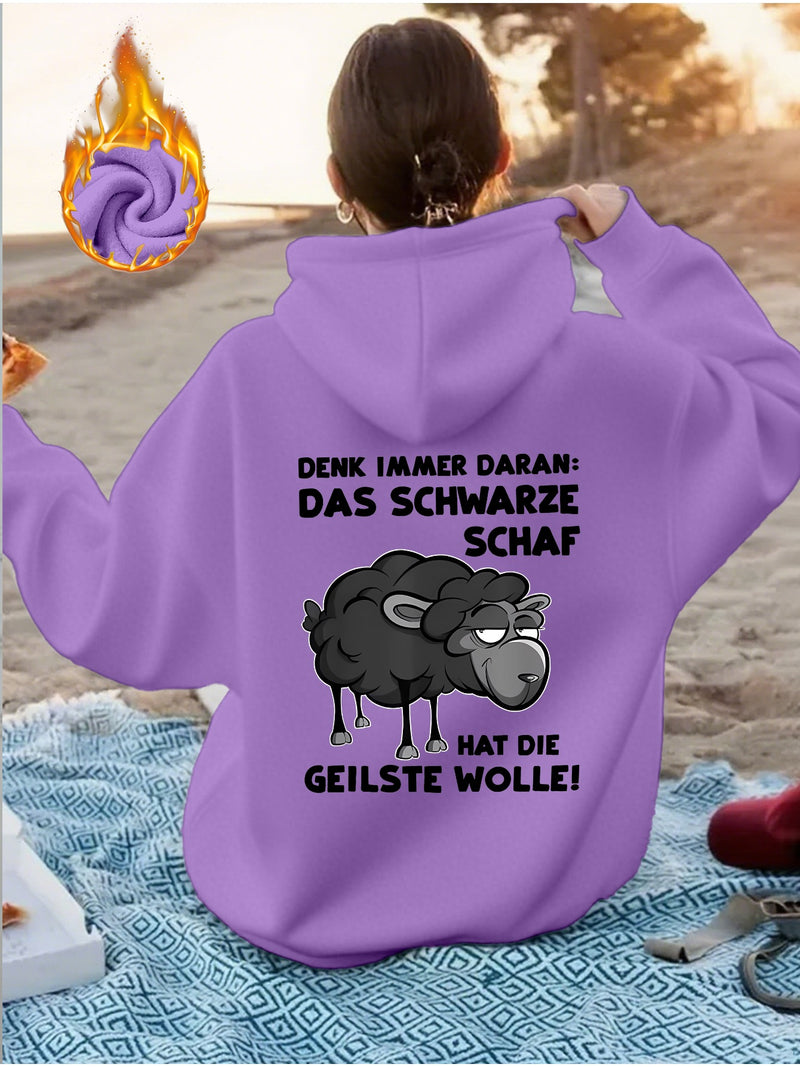 Black Sheep Women's Stylish Casual Sports Hoodie.