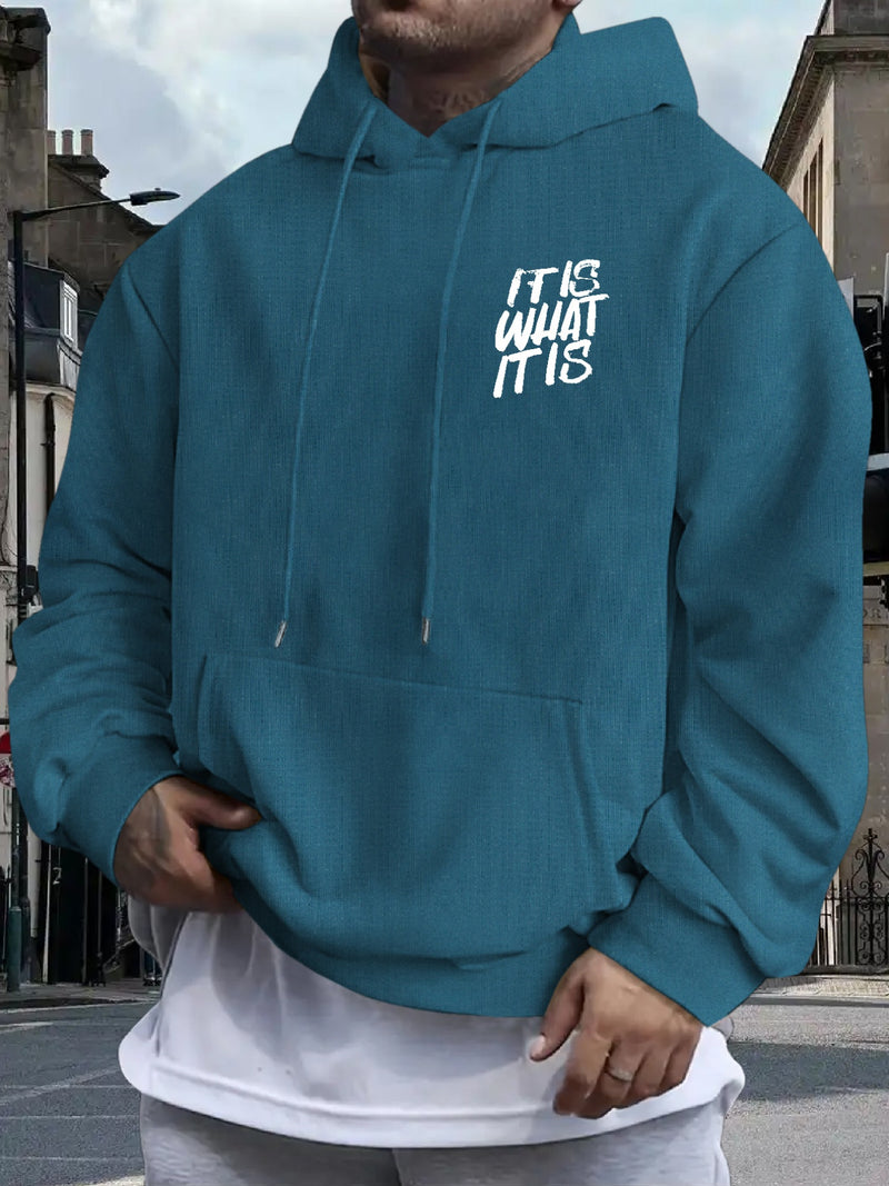 Men's Hooded Printed Sweatshirt.