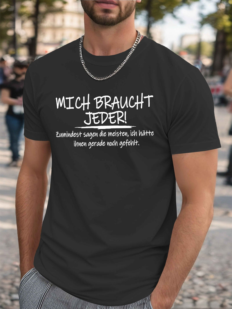 Men’s Funny German Crinkle Plus Size T-Shirt.