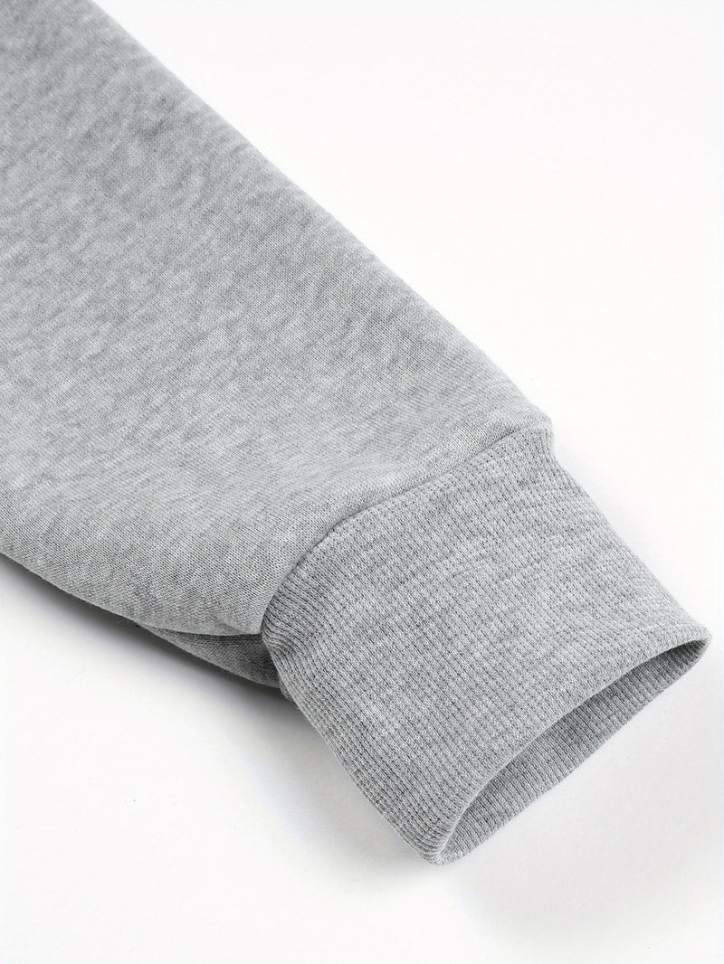 Men's Red Hoodie with "Never Give Up" Print.