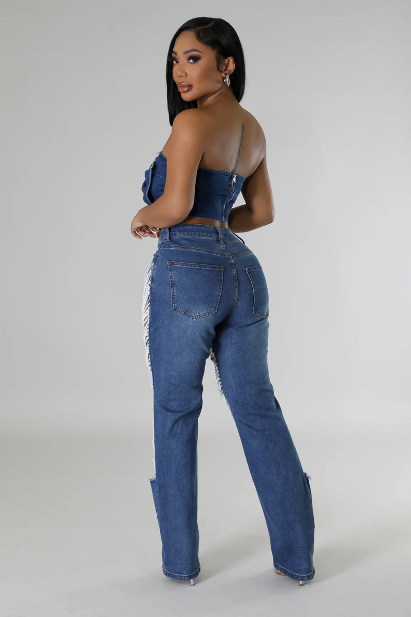 Women’s Hot Y2K Hot Summer Ripped Jeans.